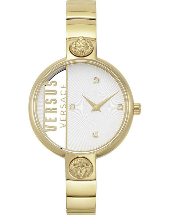 Versus Versace VSP1U0219  VSP1U0219 кварцевые женские часы серебристый циферблат, браслет сталь с ip покрытием — вид спереди