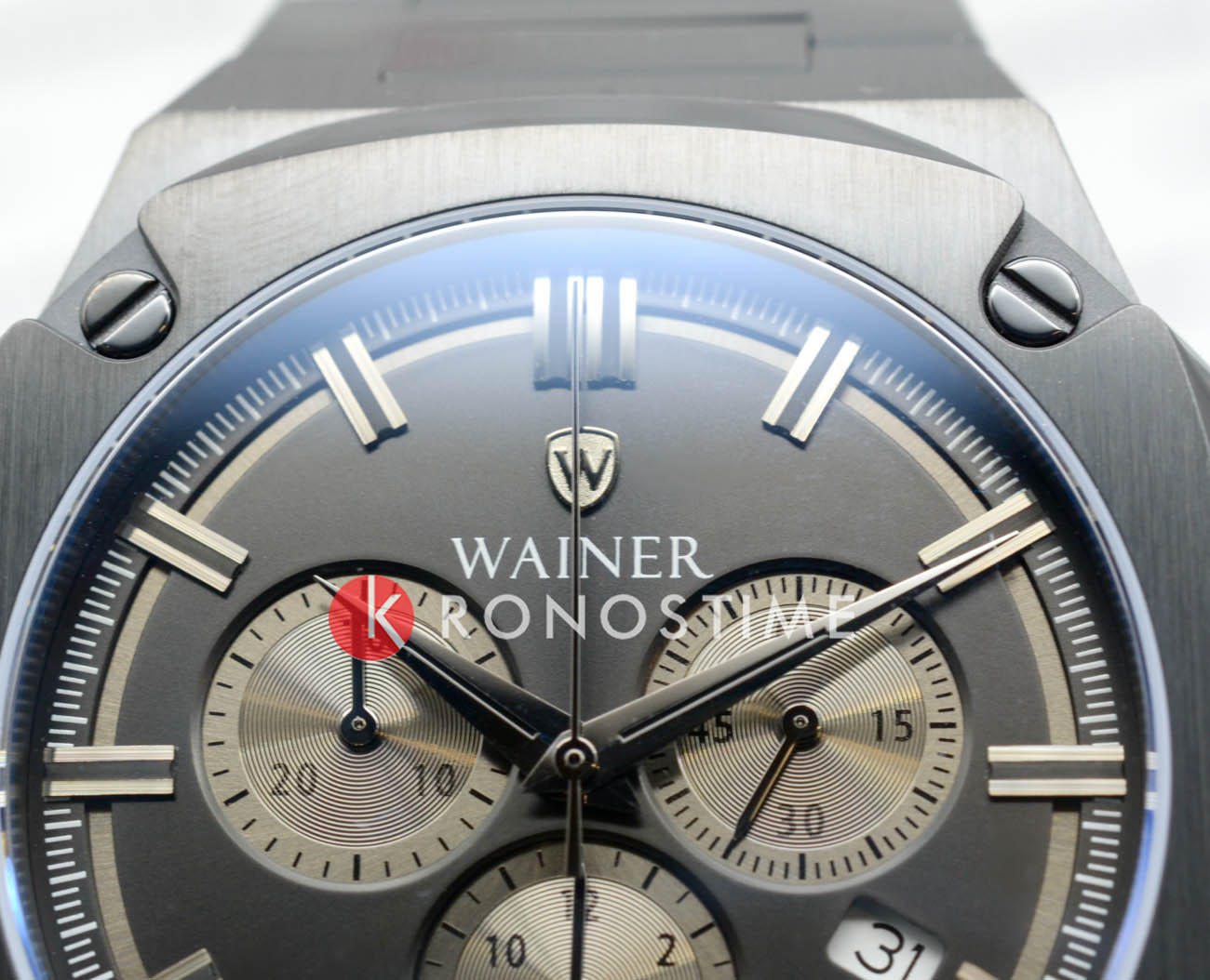 Wainer Wainer WA.10000-E,  швейцария мужские часы на браслете сталь c pvd покрытием боковой вид