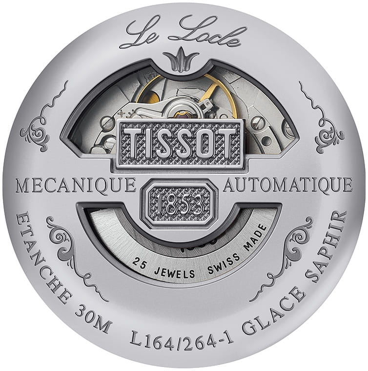 Tissot Tissot T-Classic Le Locle Automatic T41.5.423.93 механические женские часы часы крупный план синий циферблата