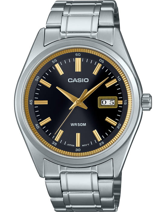 Casio Casio Collection MTP-B180D-1A2  MTP-B180D-1A2 кварцевые мужские часы синий циферблат, браслет нержавеющая сталь — вид спереди