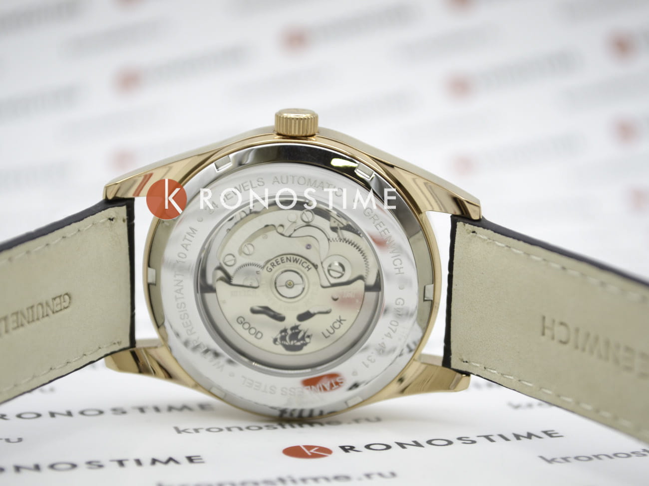 Greenwich Greenwich Good Luck Classic GW 074.41.31 мужские часы черный циферблат на запястье