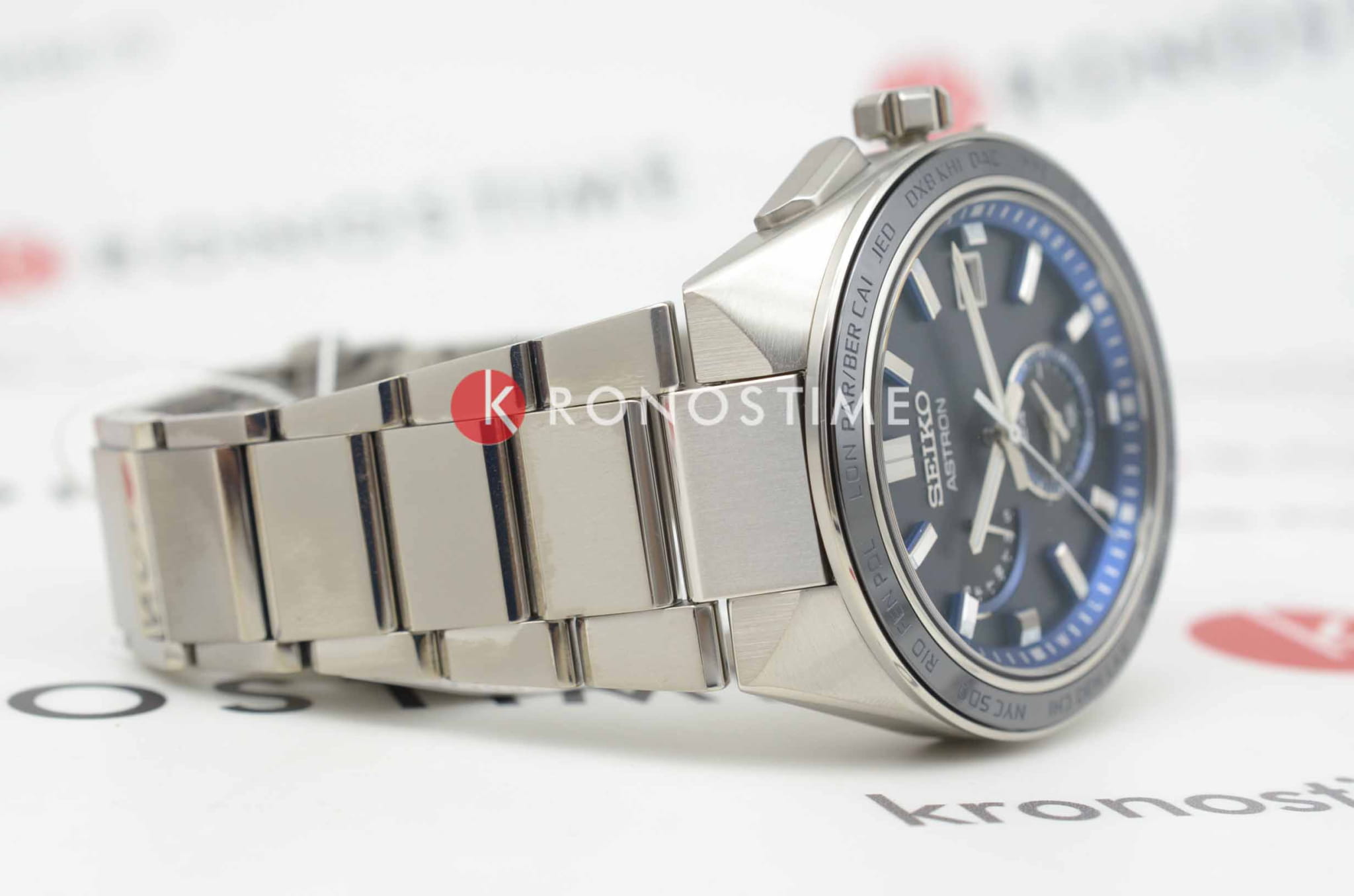 Seiko Seiko Astron Nexter Solar Radio SBXY051 мужские часы синий циферблат на запястье