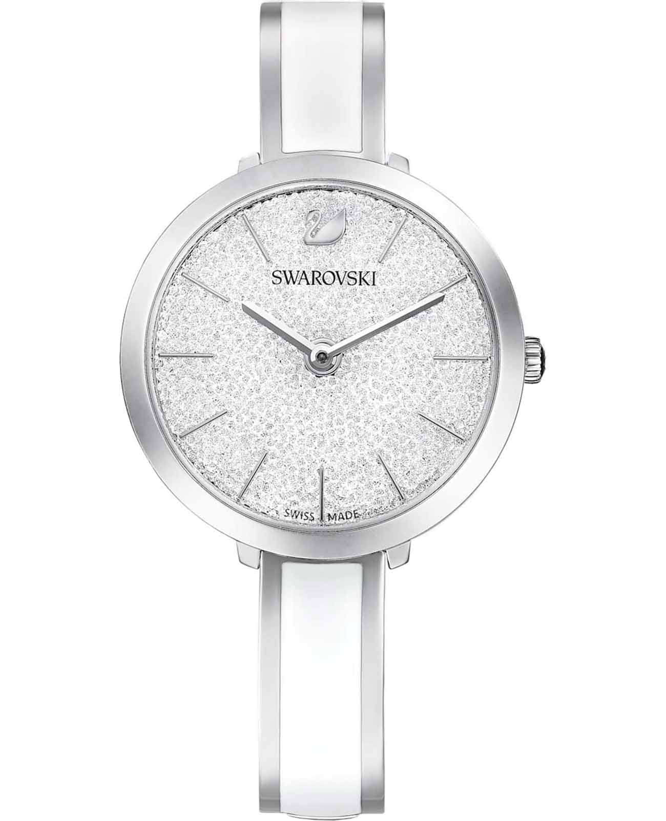 Swarovski Swarovski Crystalline Delight 5580537  5580537 кварцевые женские часы серебристый циферблат, браслет нержавеющая сталь — вид спереди