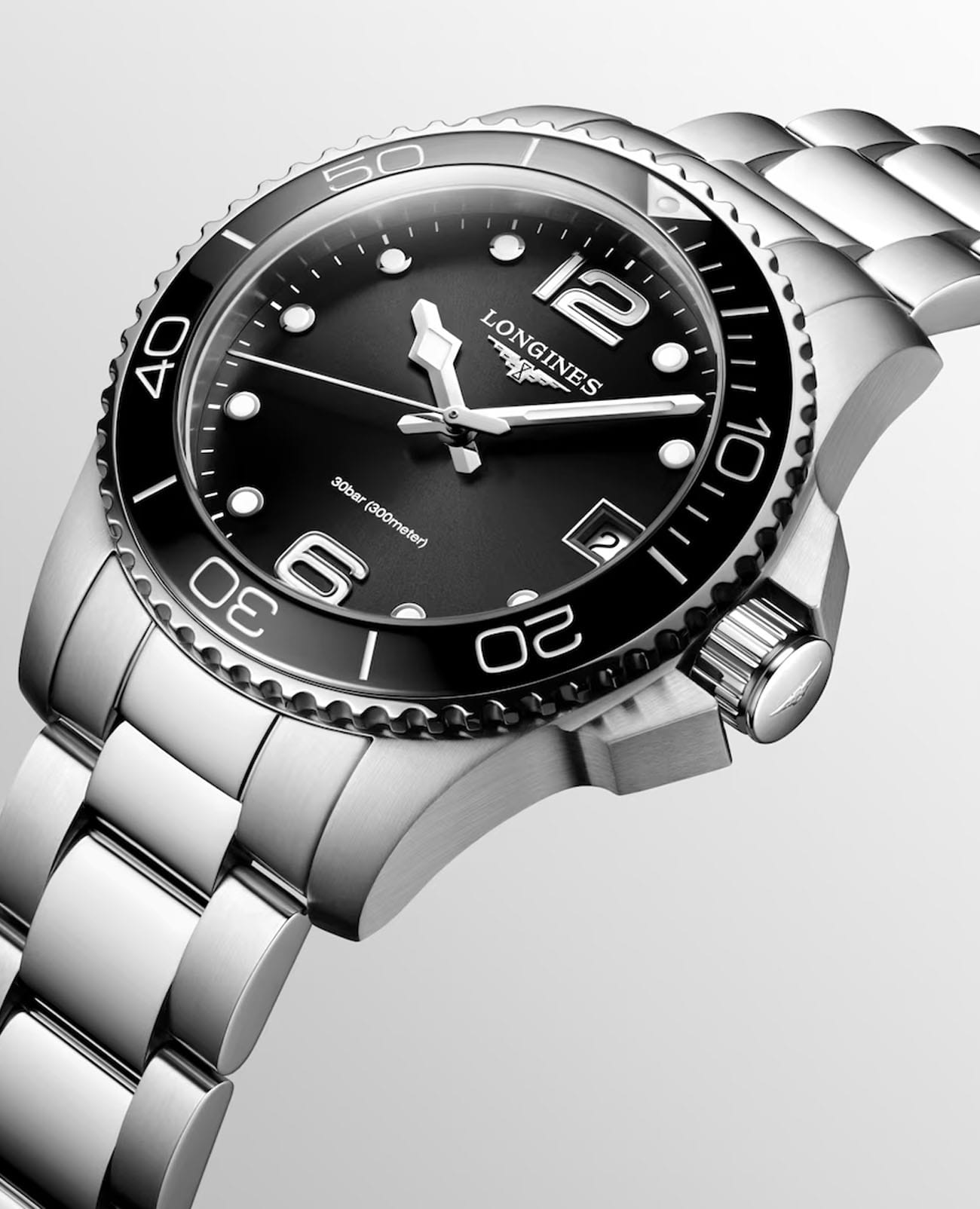 Longines Longines HydroConquest L3.370.4.56.6 швейцария наручные женские часы заводная головка с логотипом Longines