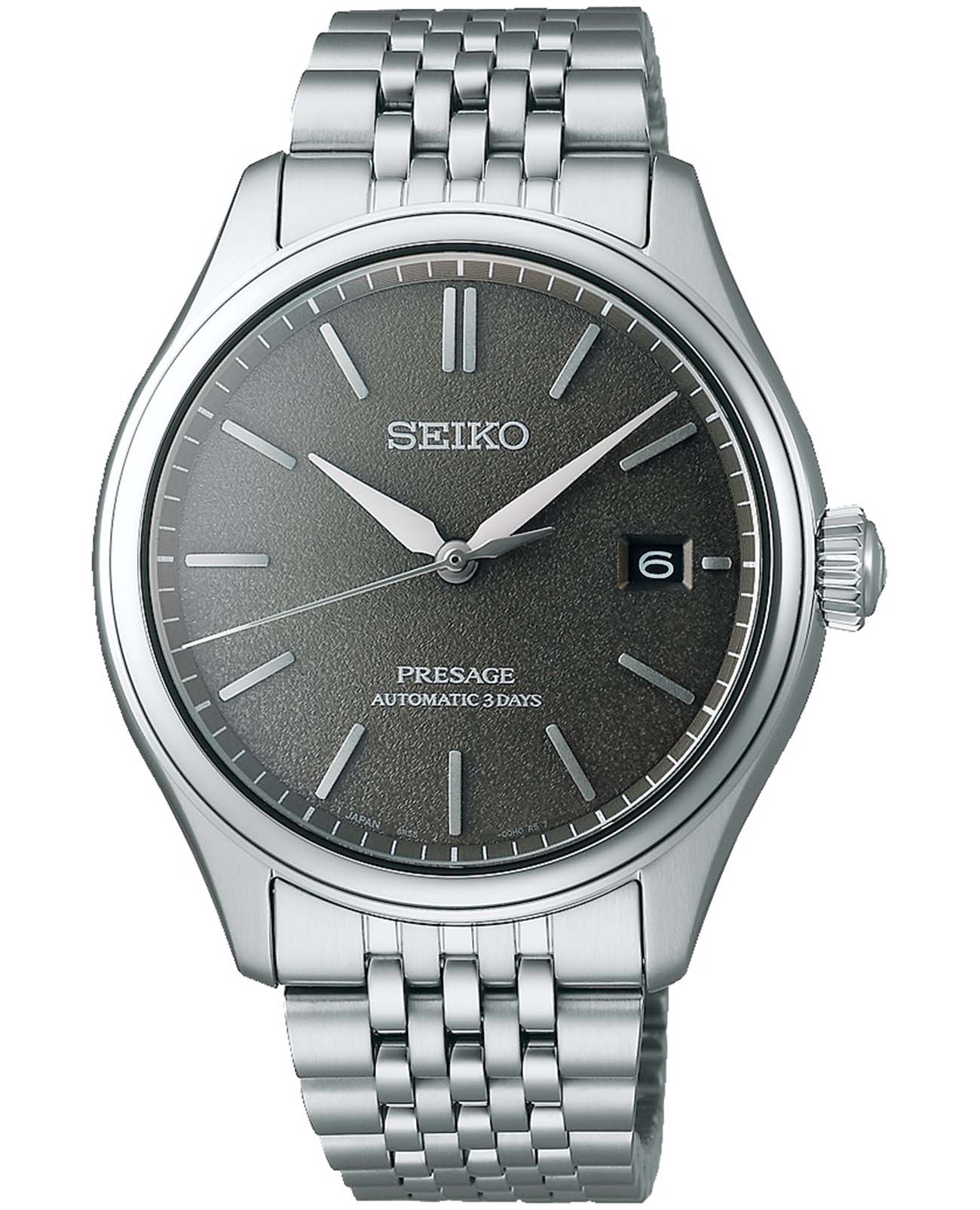 Seiko Seiko Presage Classic Series SPB465 Classic Series SPB465 механические мужские часы черный циферблат, браслет нержавеющая сталь — вид спереди