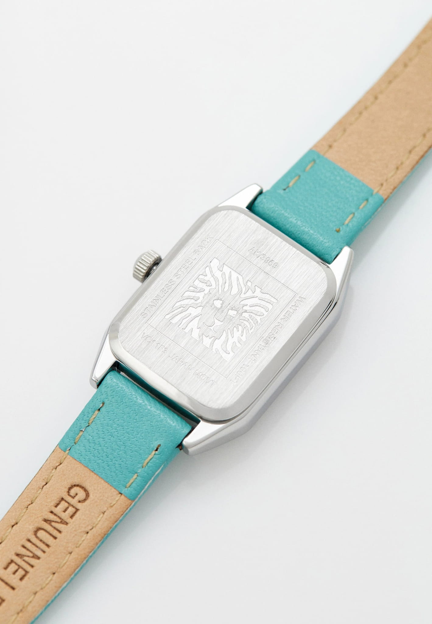 Anne Klein Anne Klein Leather 3969AQUA  - задняя крышка сталь металл корпуса, сша часы