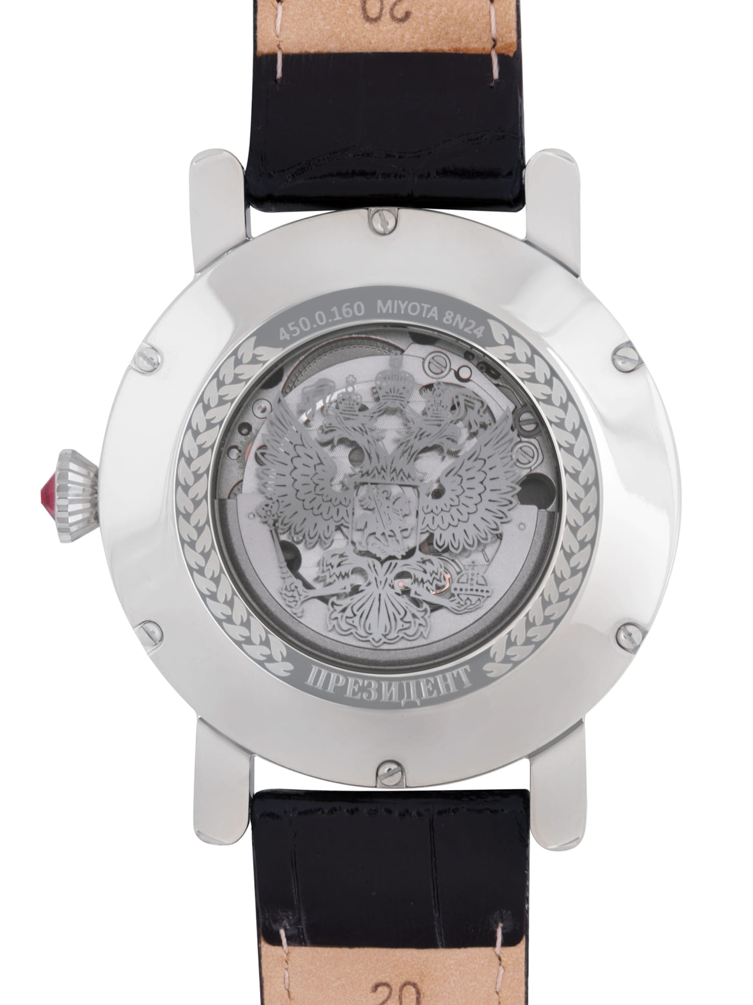 Президент Президент 4500160,  россия мужские часы на браслете кожаный боковой вид