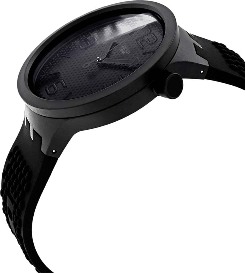 Swatch SO27B100 мужские часы застежка крупным планом