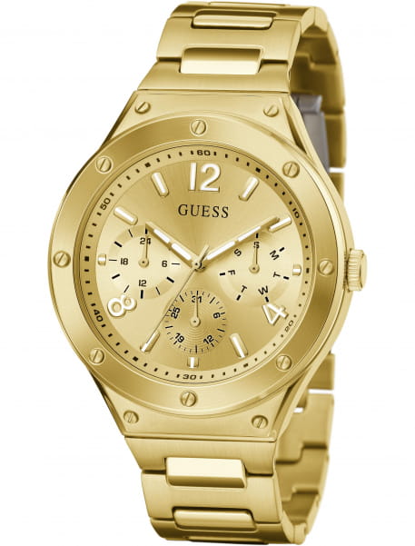 Guess Guess Dress Steel GW0454G2 мужские часы золотой циферблат на запястье