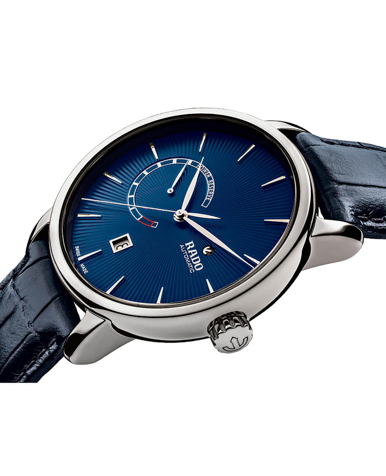 Rado Rado Diamaster Power Reserve R14138206, diamaster швейцария мужские часы на браслете кожаный боковой вид