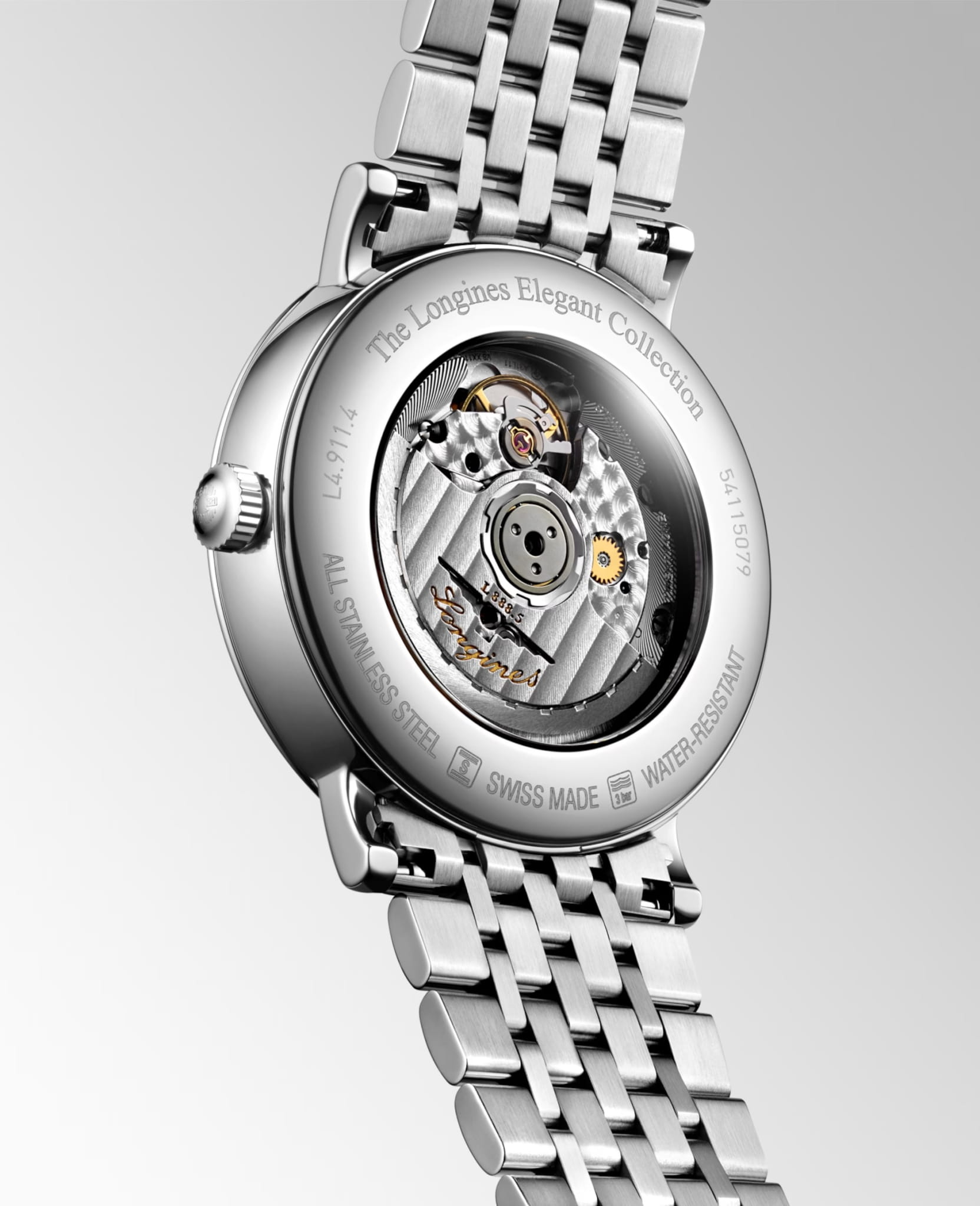 Longines Longines Elegant Collection L4.911.4.11.6, elegant collection швейцария мужские часы на браслете нержавеющая сталь боковой вид