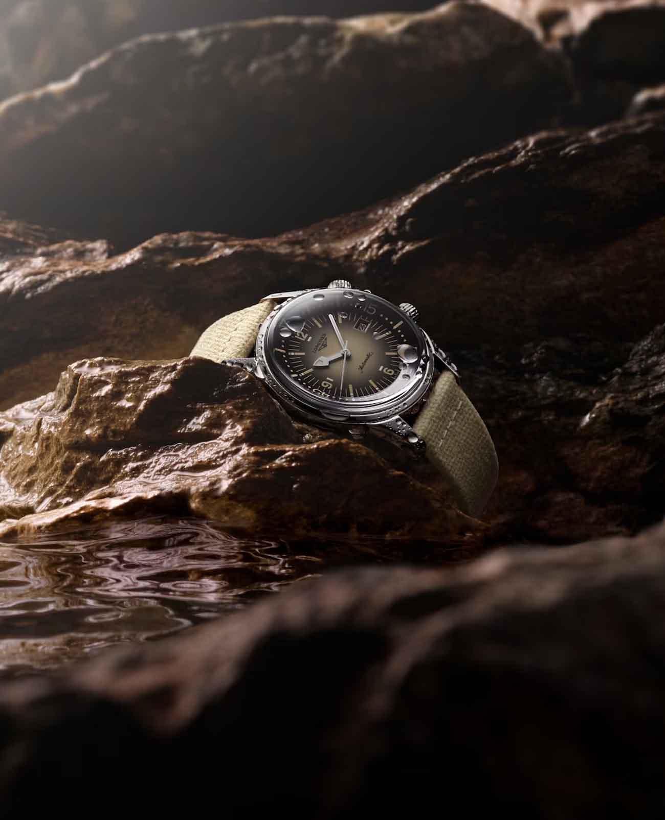 Longines Longines Legend Diver Watch L3.774.4.30.2 швейцария наручные мужские часы заводная головка с логотипом Longines