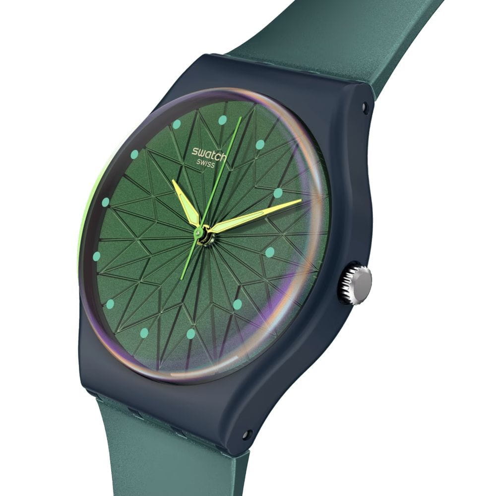 Swatch Swatch Gent Biosourced Standard SO28N117 кварцевые женские часы часы крупный план синий циферблата