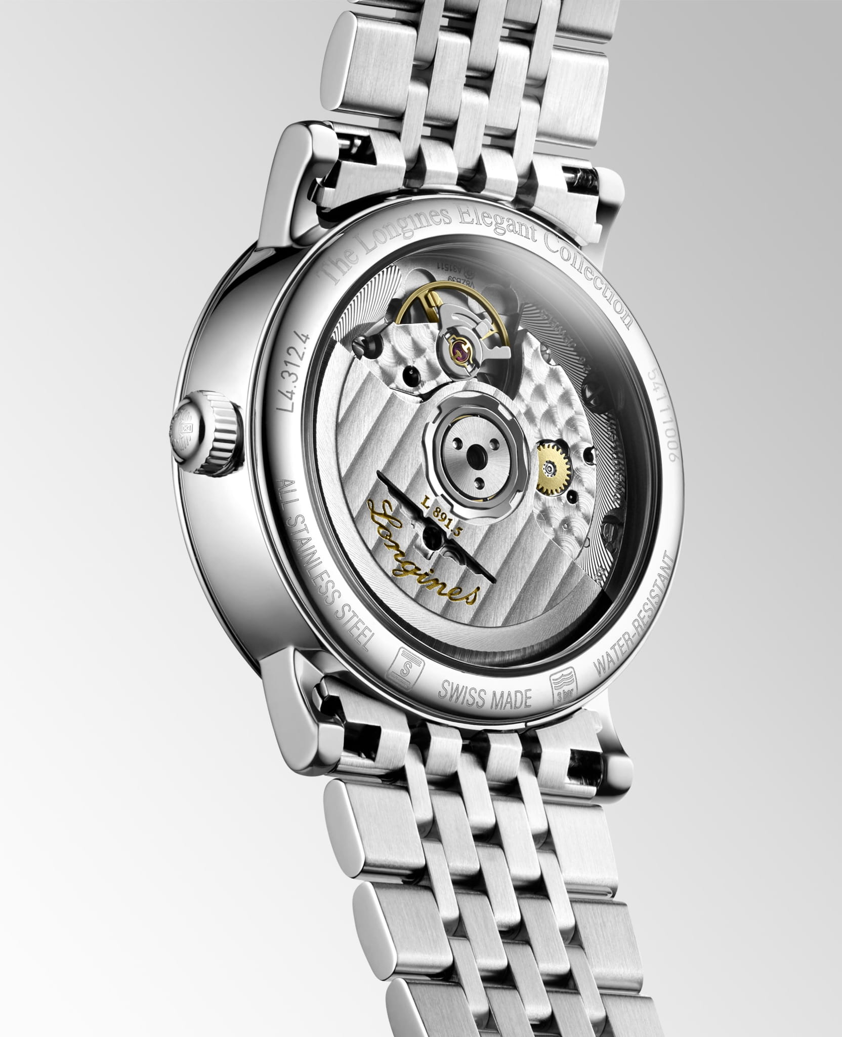 Longines Longines Elegant Collection L4.312.4.77.6, elegant collection швейцария женские часы на браслете нержавеющая сталь боковой вид