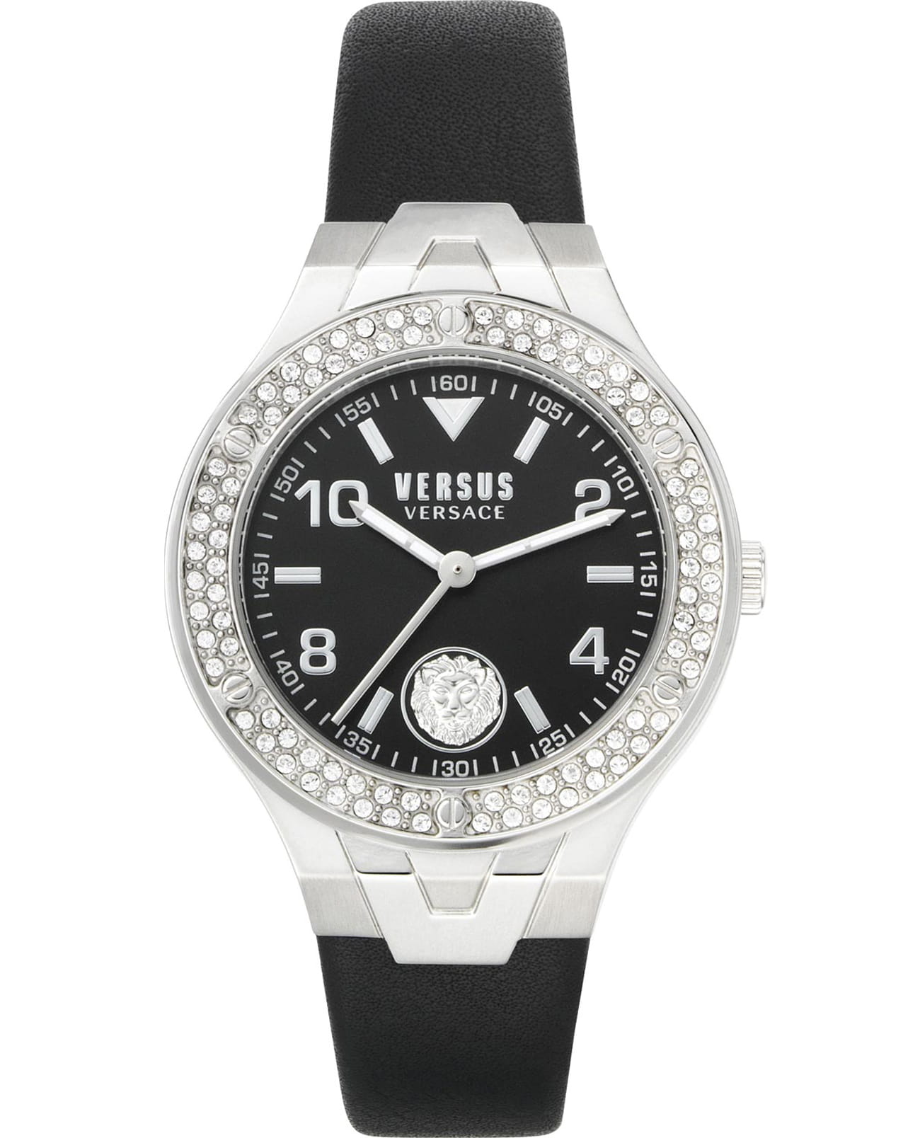 Versus Versace VSPVO0120  VSPVO0120 кварцевые женские часы черный циферблат, браслет кожаный — вид спереди