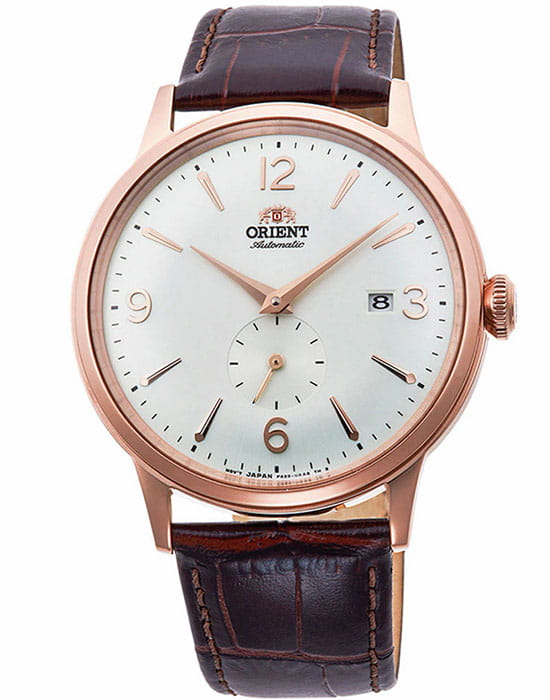 Orient Orient RA-AP0001S1 (RN-AP0001S)  RA-AP0001S механические мужские часы белый циферблат, браслет кожаный — вид спереди
