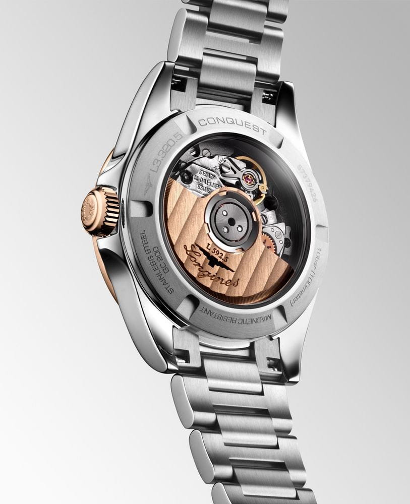 Longines Longines Conquest L3.320.5.92.6 механические женские часы часы крупный план синий циферблата