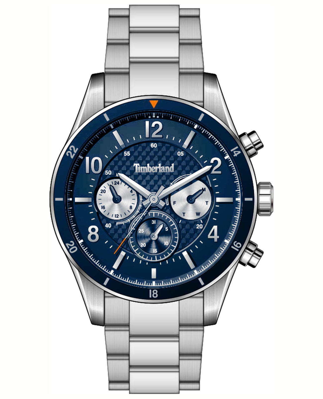 Timberland Timberland Hooksett TDWGK2201005  TDWGK2201005 кварцевые мужские часы синий циферблат, браслет нержавеющая сталь — вид спереди
