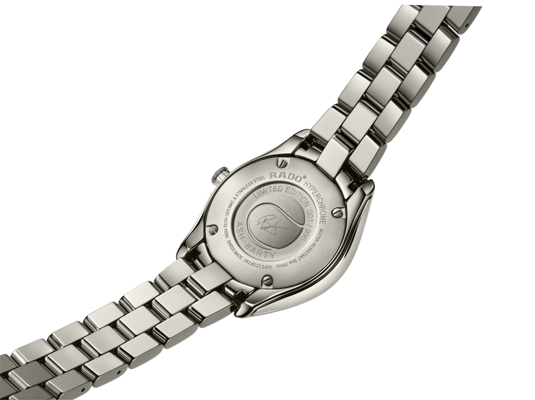 Rado Rado HyperChrome Ash Barty II R32027962, hyperchrome швейцария женские часы на браслете титан + высокотехнологичная плазменная керамика боковой вид