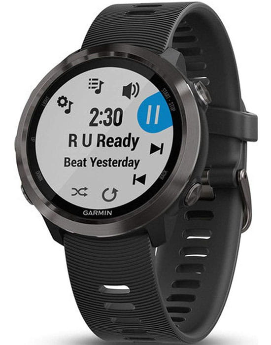 Garmin Garmin Forerunner 645 Music 010-01863-32  010-01863-32 электронные мужские часы цветной циферблат, браслет силикон — вид спереди