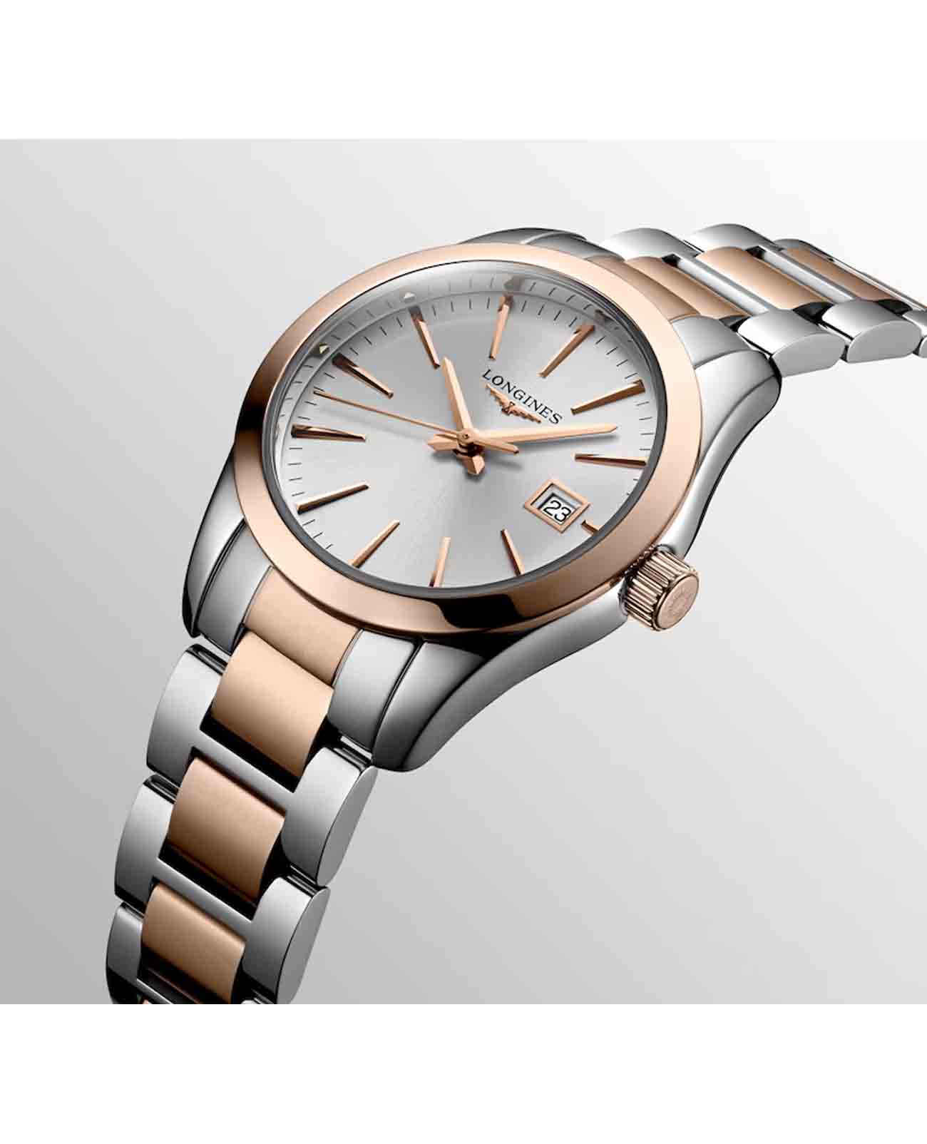 Longines Longines Conquest Classic L2.286.3.72.7, conquest classic швейцария женские часы на браслете сталь c pvd покрытием боковой вид