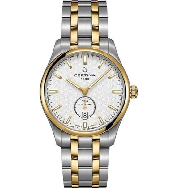 Certina Certina DS-4 Automatic C022.428.22.031.00  C0224282203100 механические мужские часы шампань циферблат, браслет сталь c pvd покрытием — вид спереди