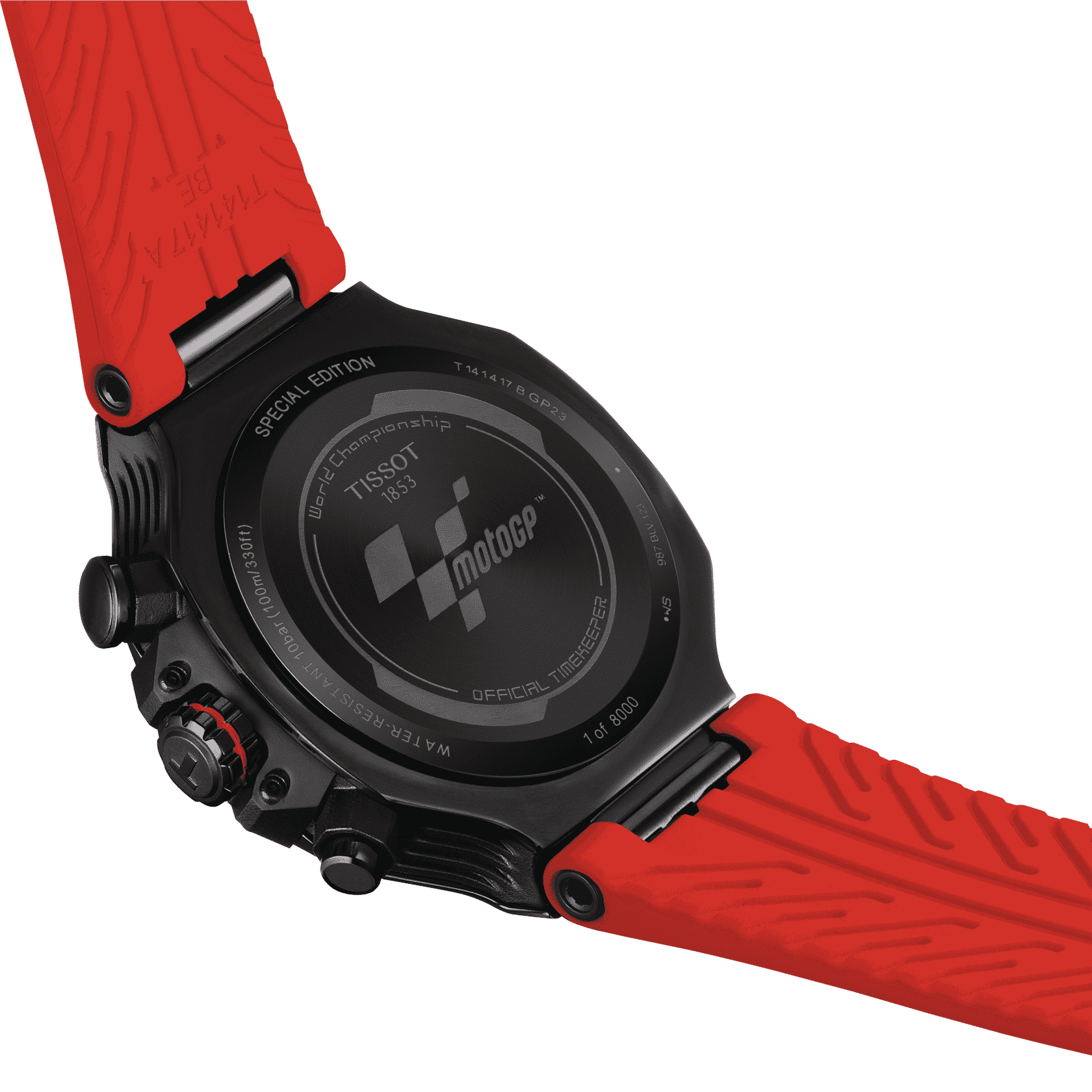 Tissot Tissot T-Race MotoGP Chronograph 2023 Limited Editon T141.417.37.057.01 кварцевые мужские часы часы крупный план черный циферблата