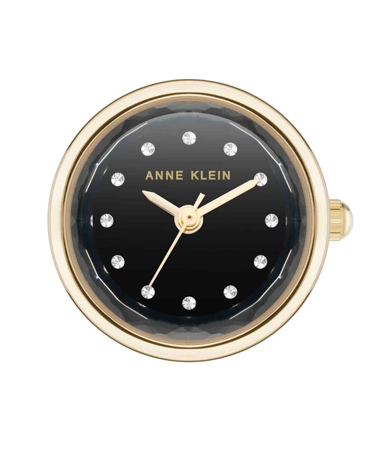 Anne Klein Anne Klein Ring 5124RINGBK  5124RINGBK кварцевые женские часы черный циферблат, браслет сталь c pvd покрытием — вид спереди