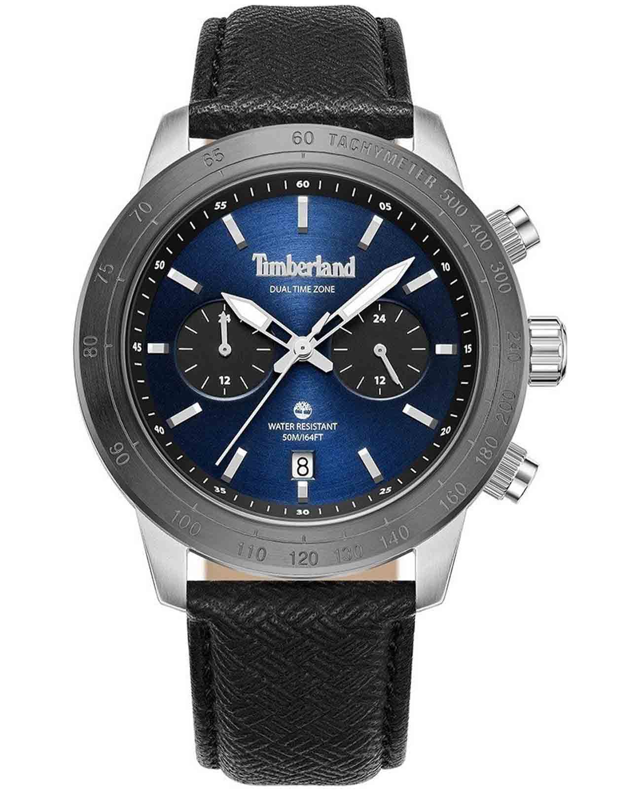 Timberland Timberland TDWGF0075101  TDWGF0075101 кварцевые мужские часы черный циферблат, браслет кожаный — вид спереди