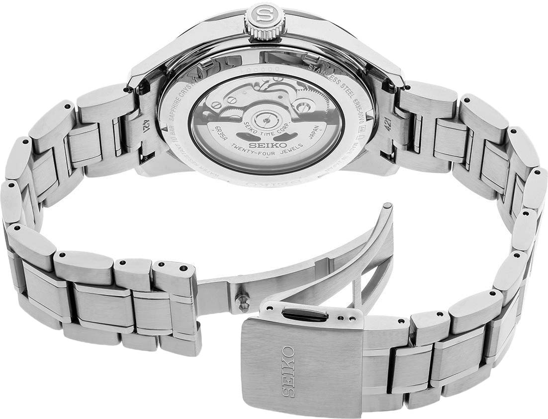 Seiko Seiko Presage Sharp Edged Series SPB165 мужские часы белый циферблат на запястье