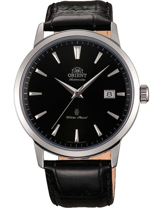 Orient Orient SER2700GB  SER2700GB механические мужские часы черный циферблат, браслет кожаный — вид спереди