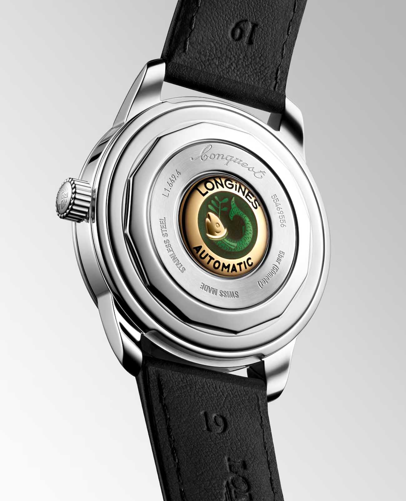 Longines Longines Heritage Classic L1.649.4.52.2, heritage швейцария мужские часы на браслете кожаный боковой вид