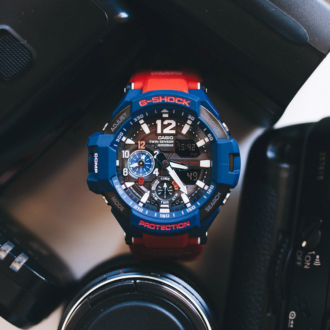 Оригинальные часы Casio Casio G-Shock GA-1100-2ADR электронные калибр механизма  общий вид