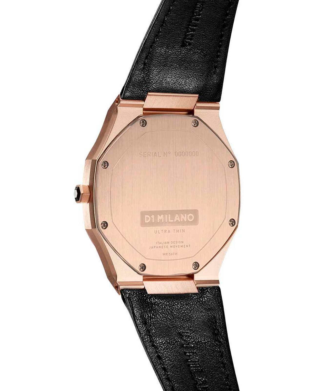 D1 Milano D1 Milano Ultra Thin UTLJ03,  италия мужские часы на браслете кожаный боковой вид