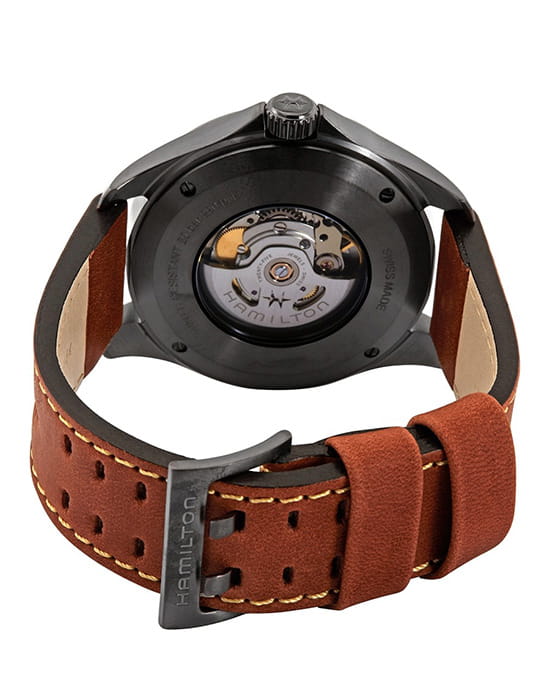 Hamilton Hamilton Khaki Aviation Pilot Day Date Auto H64705531 механические мужские часы часы крупный план черный циферблата