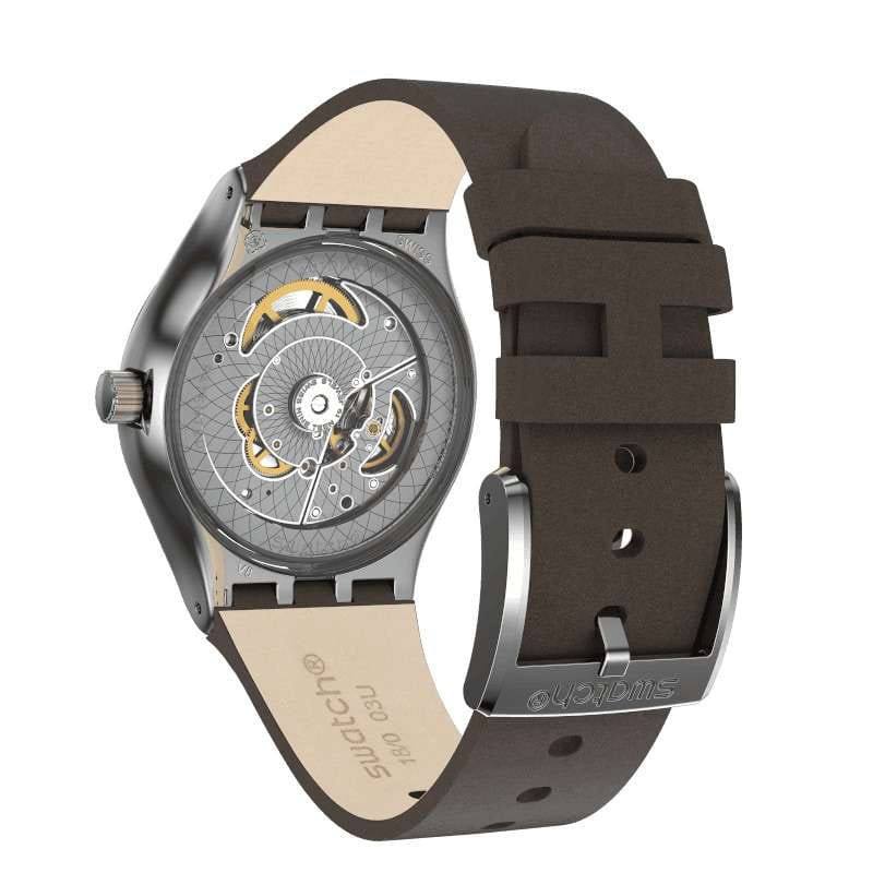 Swatch Swatch Irony Sistem51 YIZ405, system51 швейцария мужские часы на браслете кожаный боковой вид