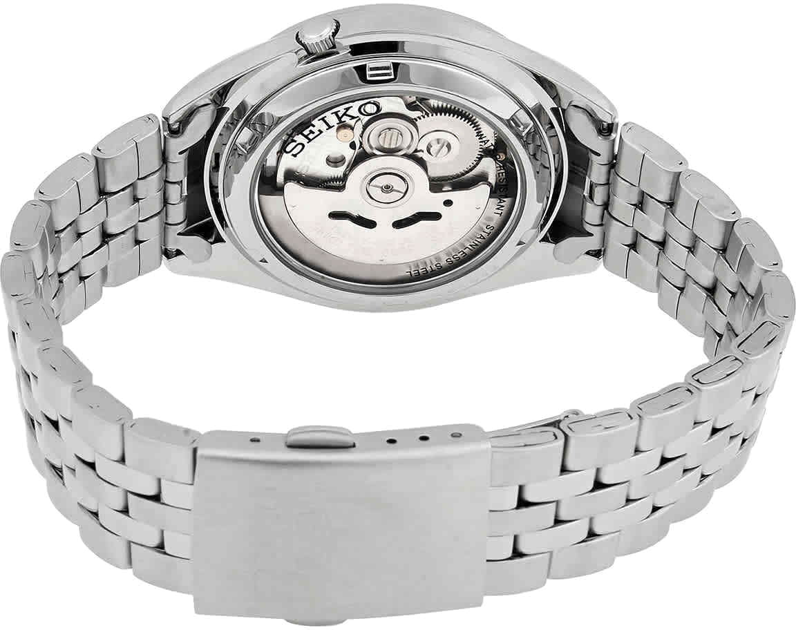 Seiko Seiko 5 Regular SNKL15K1 механические мужские часы часы крупный план белый циферблата