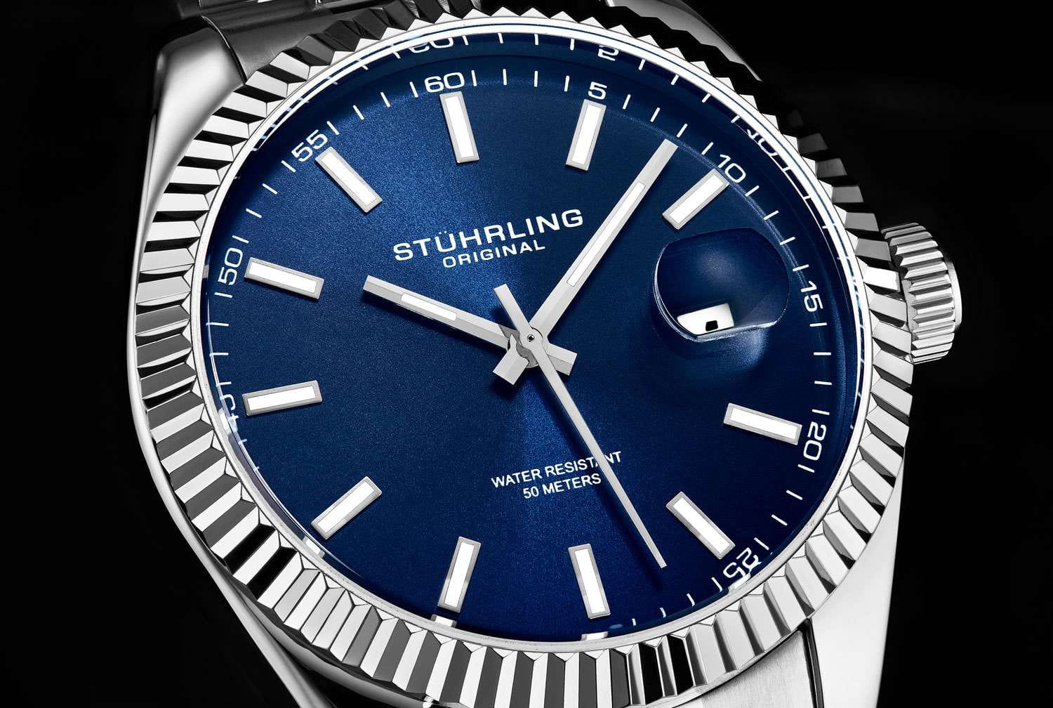 Stuhrling Stuhrling Symphony 3935.2,  сша мужские часы на браслете нержавеющая сталь боковой вид
