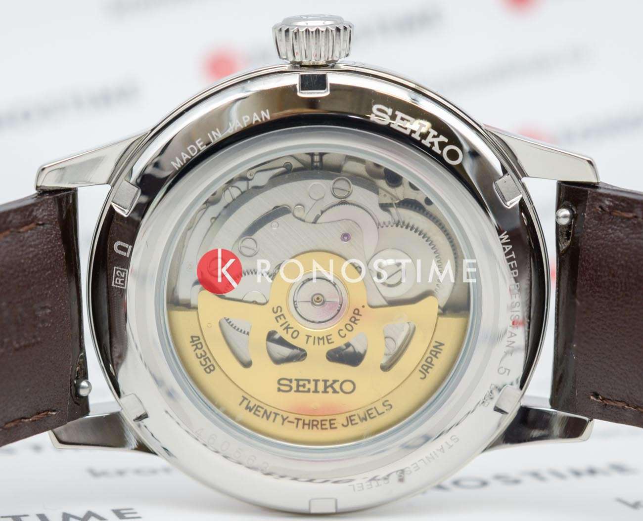 Seiko Seiko Presage SRPD37J1 мужские часы зеленый циферблат на запястье