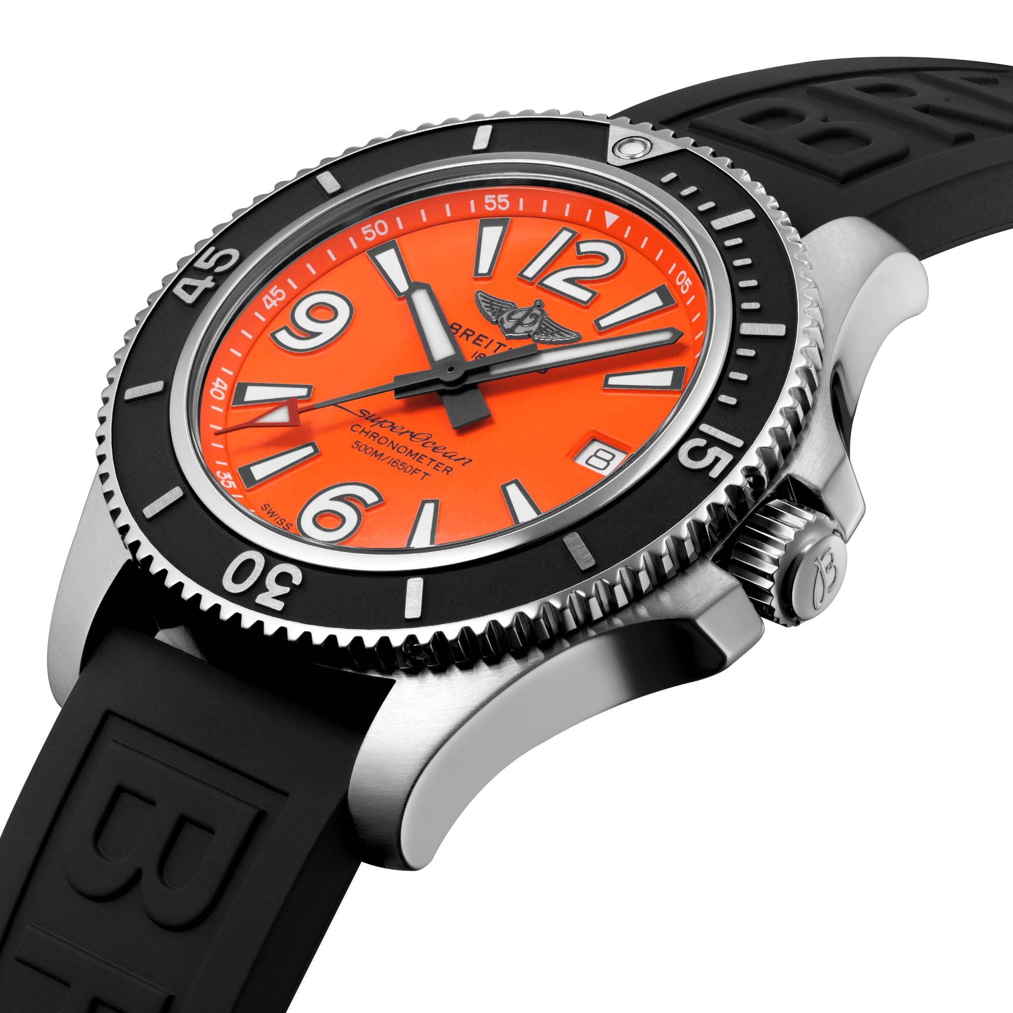 Breitling Breitling Superocean Automatic 42 A17366D71O1S2 , наручные мужские часы фото под углом