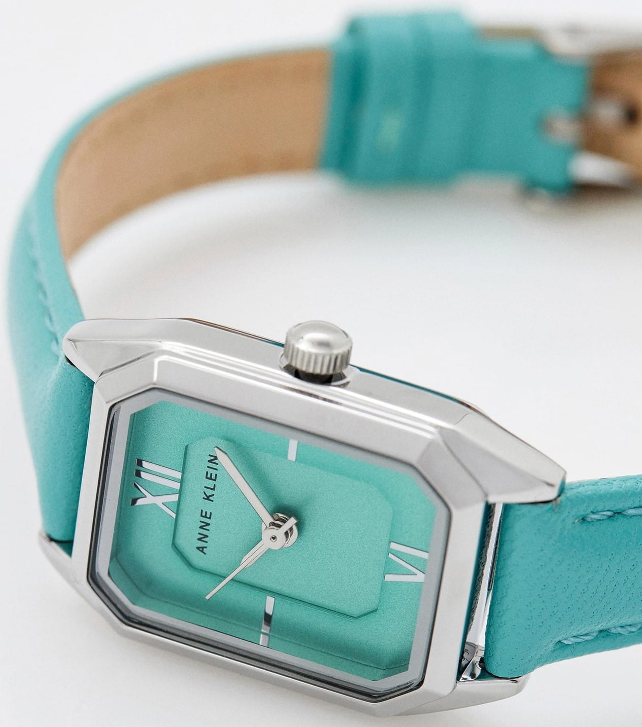 Anne Klein Anne Klein Leather 3969AQUA женские часы бирюзовый циферблат на запястье
