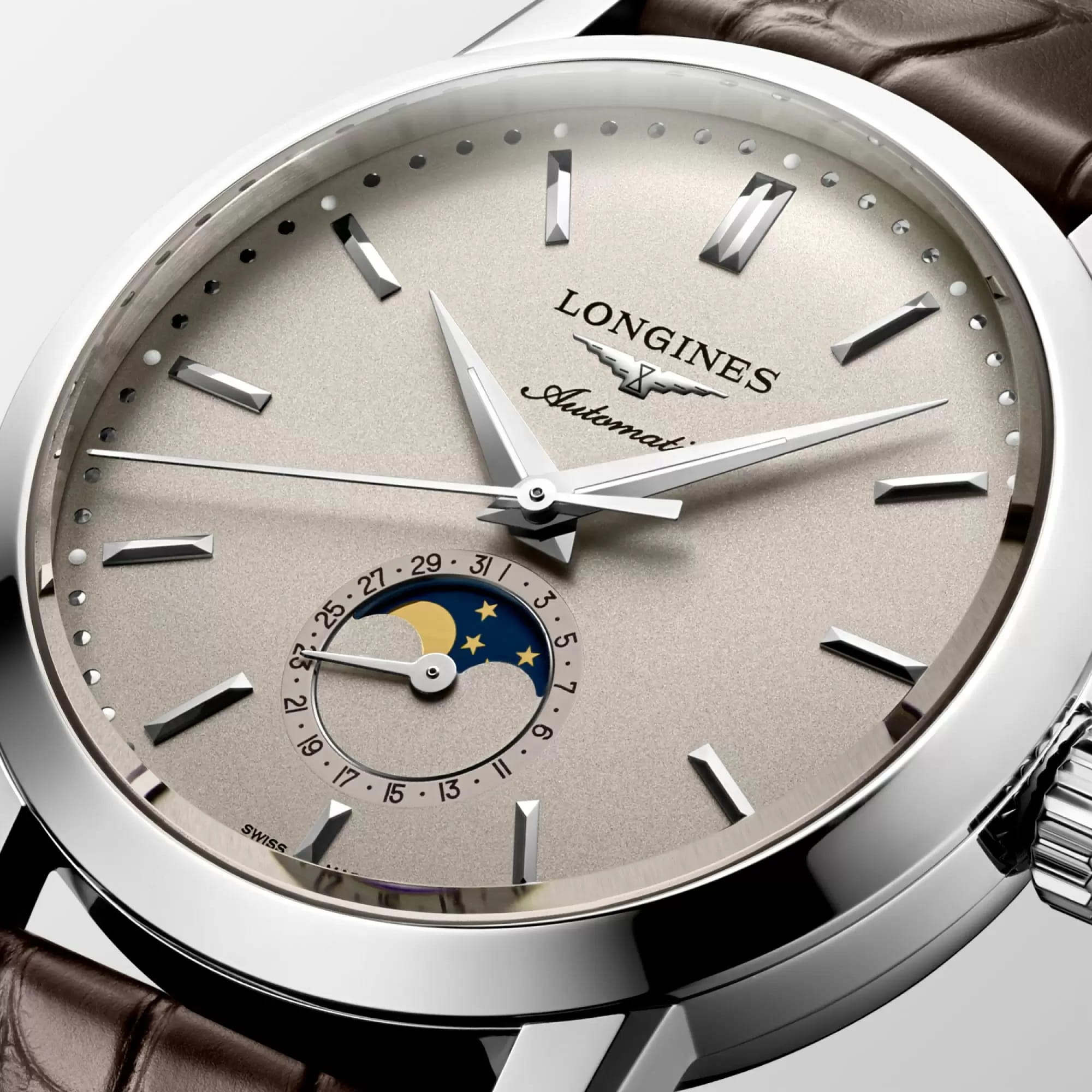 Longines Longines 1832 L4.826.4.92.2, 1832 швейцария мужские часы на браслете кожаный боковой вид