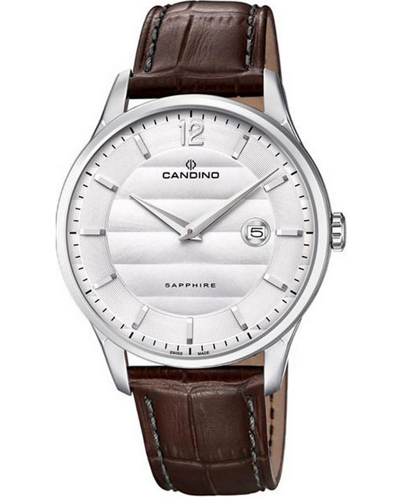 Candino Candino Elegance C4638/1  C4638/1 кварцевые мужские часы  циферблат, браслет кожаный — вид спереди