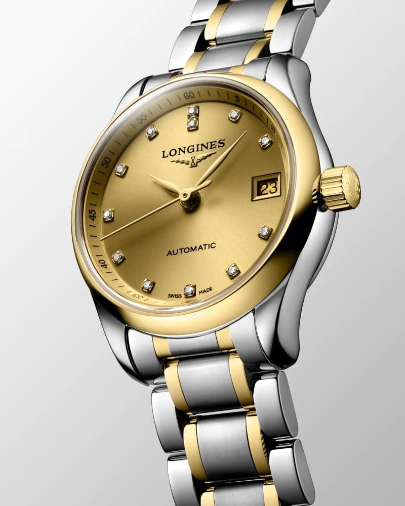 Longines Longines Master Collection L2.128.5.37.7, master collection швейцария женские часы на браслете нержавеющая сталь + золото 18к боковой вид