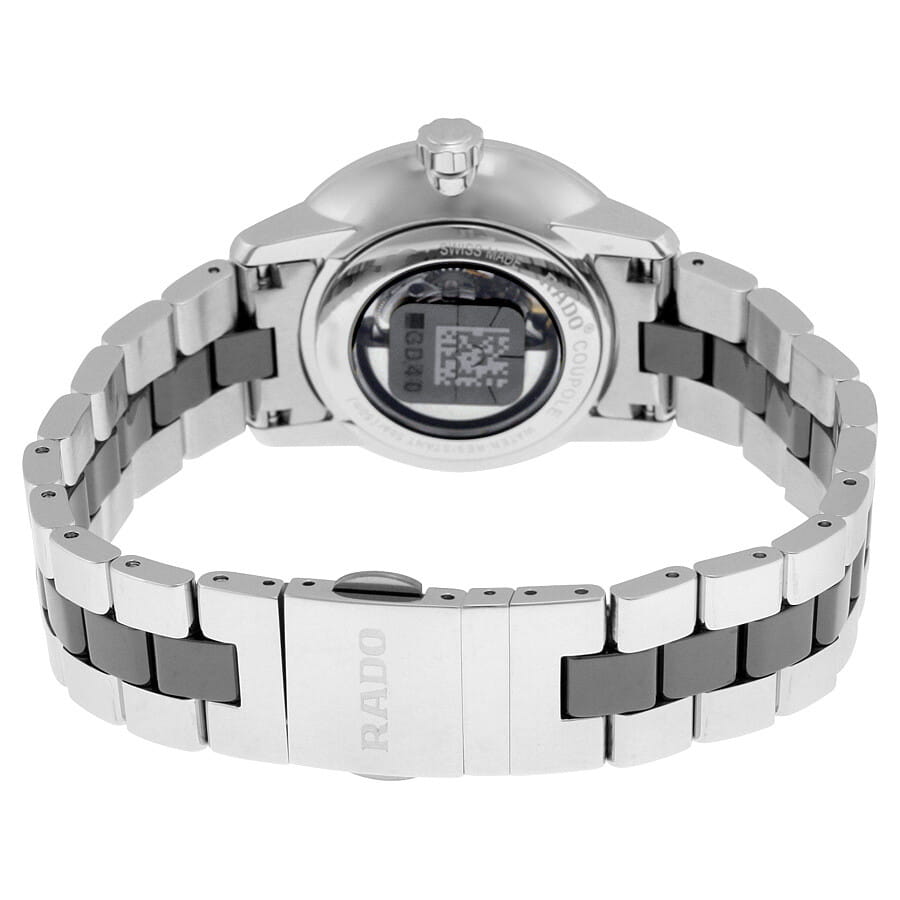 Rado Rado Coupole Classic Automatic R22862152, coupole швейцария женские часы на браслете сталь + высокотехнологичная плазменная керамика боковой вид