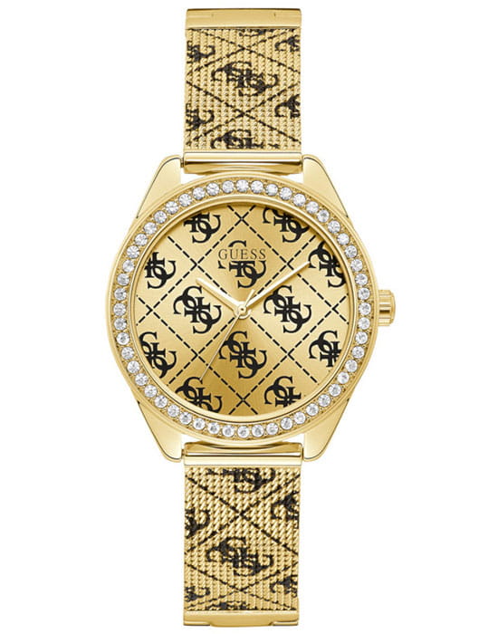 Guess GUESS W1279L2  W1279L2 кварцевые женские часы золотой циферблат, браслет сталь с ip покрытием — вид спереди