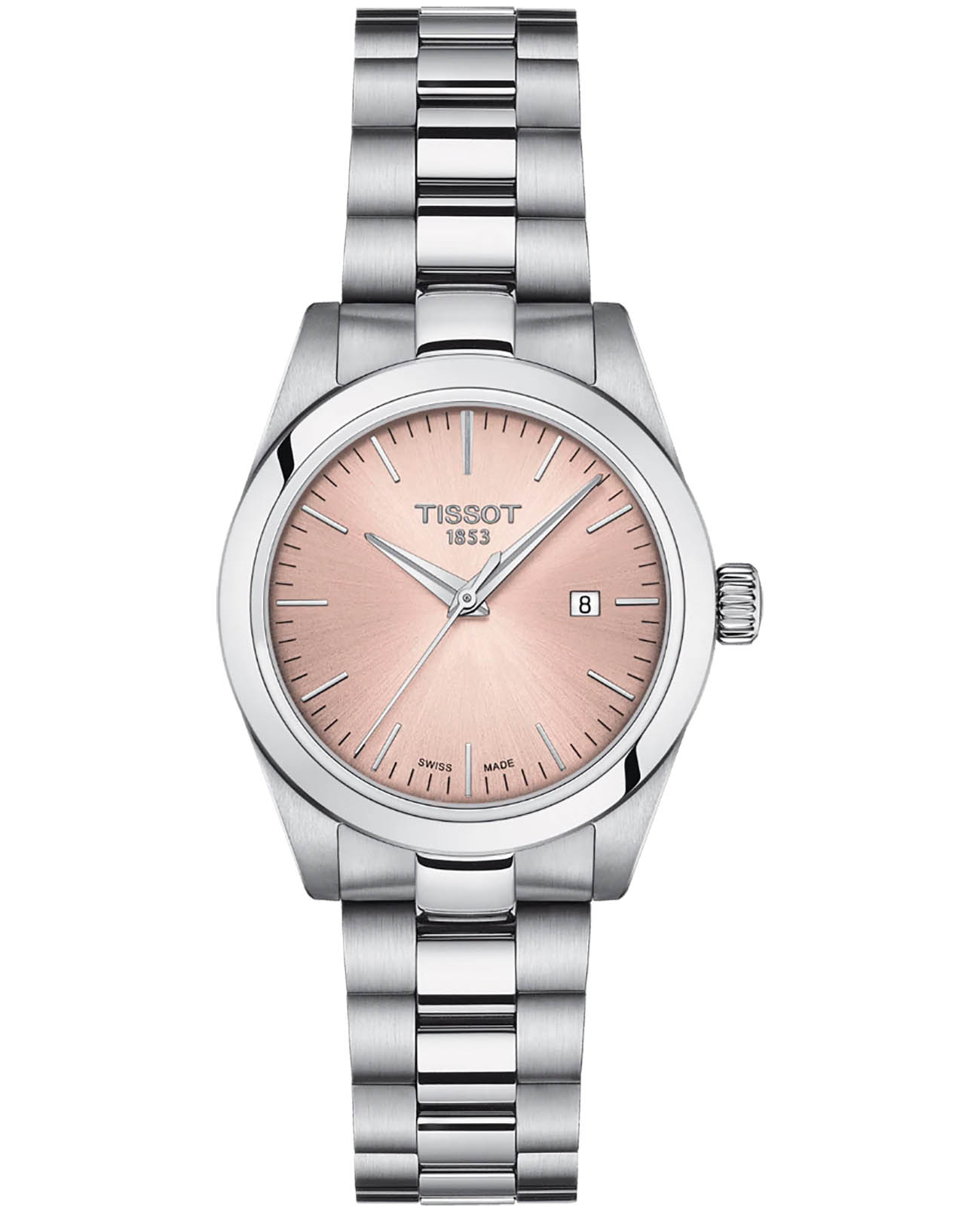 Tissot Tissot T-My Lady T132.010.11.331.00 T My Lady T1320101133100 кварцевые женские часы розовый циферблат, браслет нержавеющая сталь — вид спереди