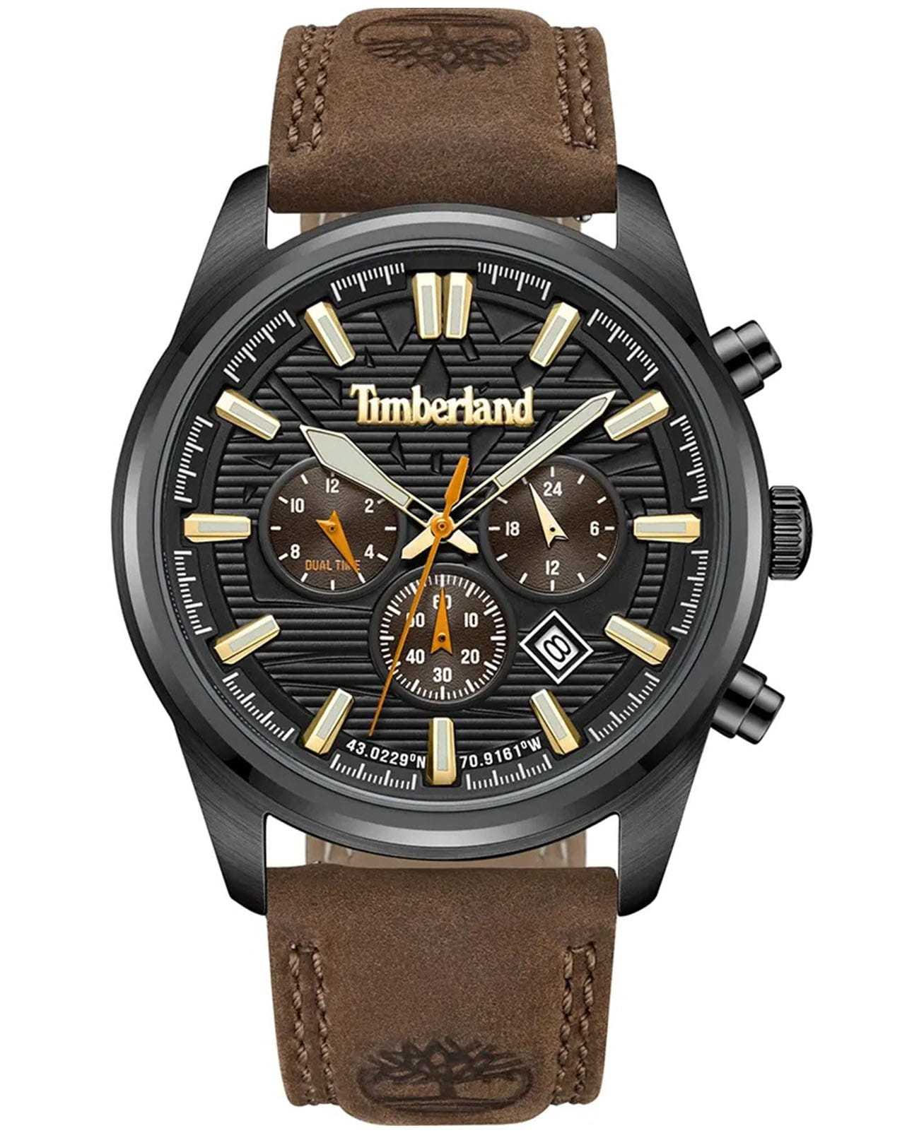 Timberland Timberland Northbridge TDWGF0009603  TDWGF0009603 кварцевые мужские часы черный циферблат, браслет кожаный — вид спереди