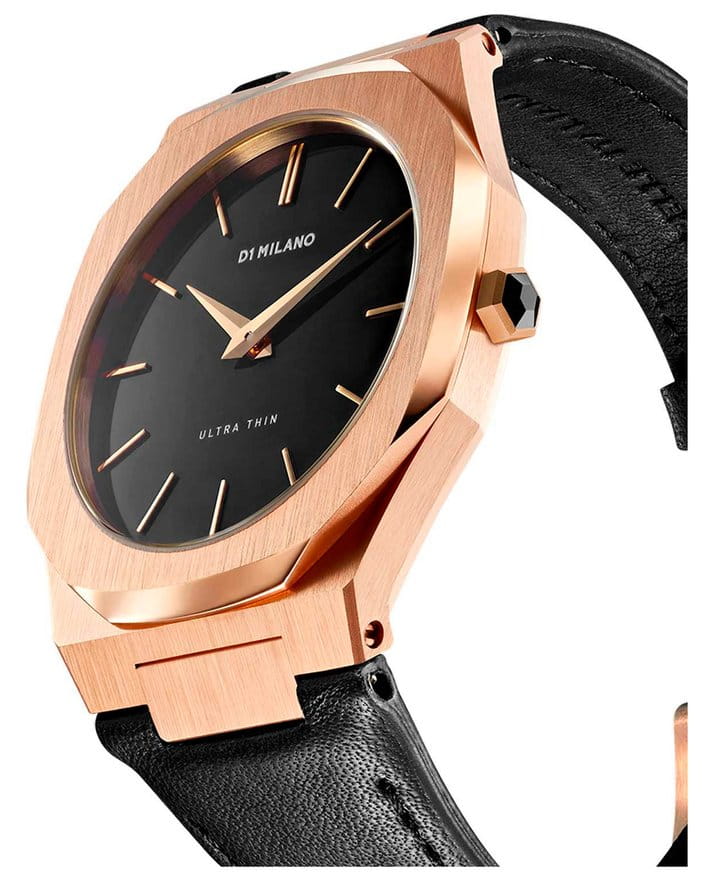 D1 Milano D1 Milano Ultra Thin UTLJ03 кварцевые мужские часы часы крупный план черный циферблата