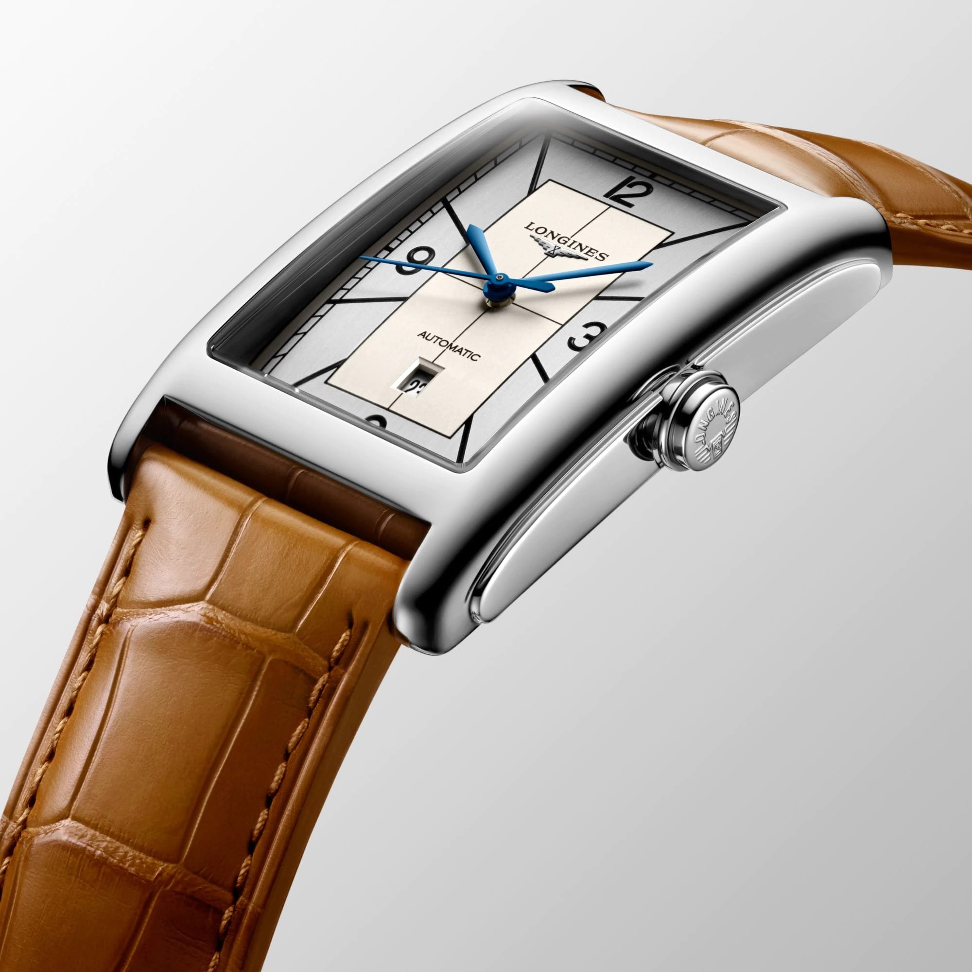 Longines Longines DolceVita L5.767.4.73.3, dolcevita швейцария женские часы на браслете кожаный боковой вид